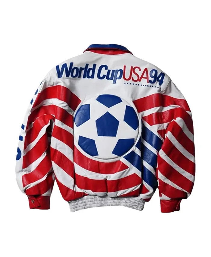 Jeff Hamilton USA World Cup Leather Jacket Back