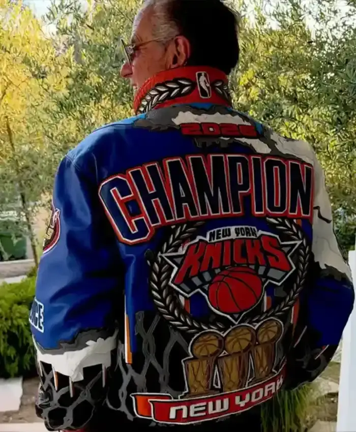 Jeff Hamilton x Knicks NBA Bomber Jacket Back
