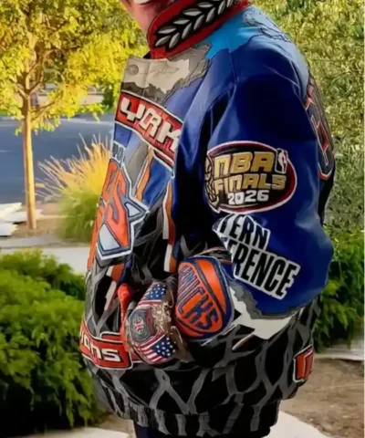 Jeff Hamilton x Knicks NBA Bomber Jacket Side