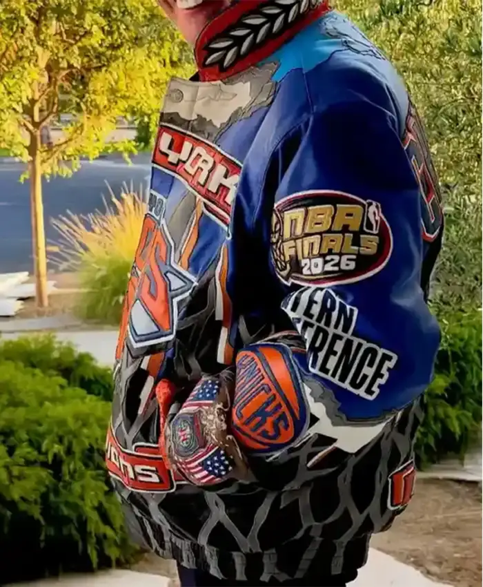 Jeff Hamilton x Knicks NBA Bomber Jacket Side