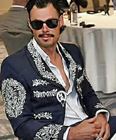 Joe Kelly Mariachi Printed Black Jacket Front