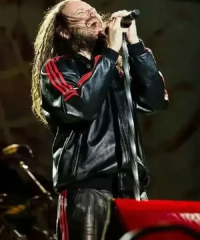 Alternative view of Jonathan Davis Black Leather Tracksuit