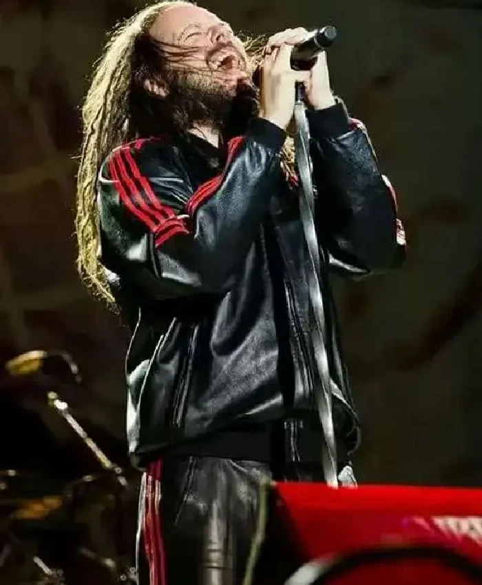 Jonathan Davis Black Leather Tracksuit - Image 2