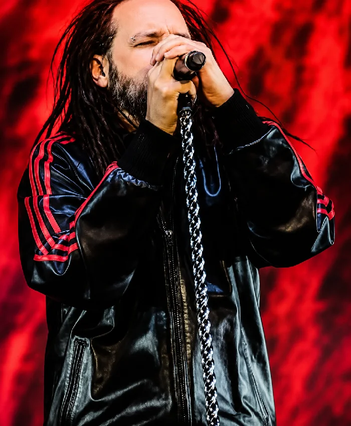 Jonathan Davis Black Leather Tracksuit - Image 3