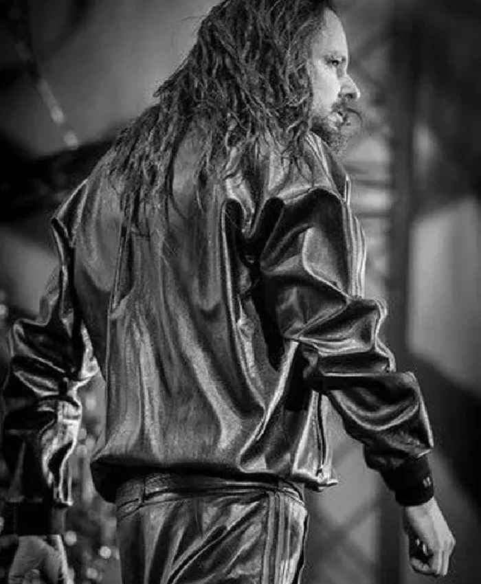 Jonathan Davis Black Leather Tracksuit - Image 4