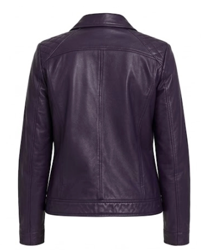 Jose Purple Womens Leather Jacket