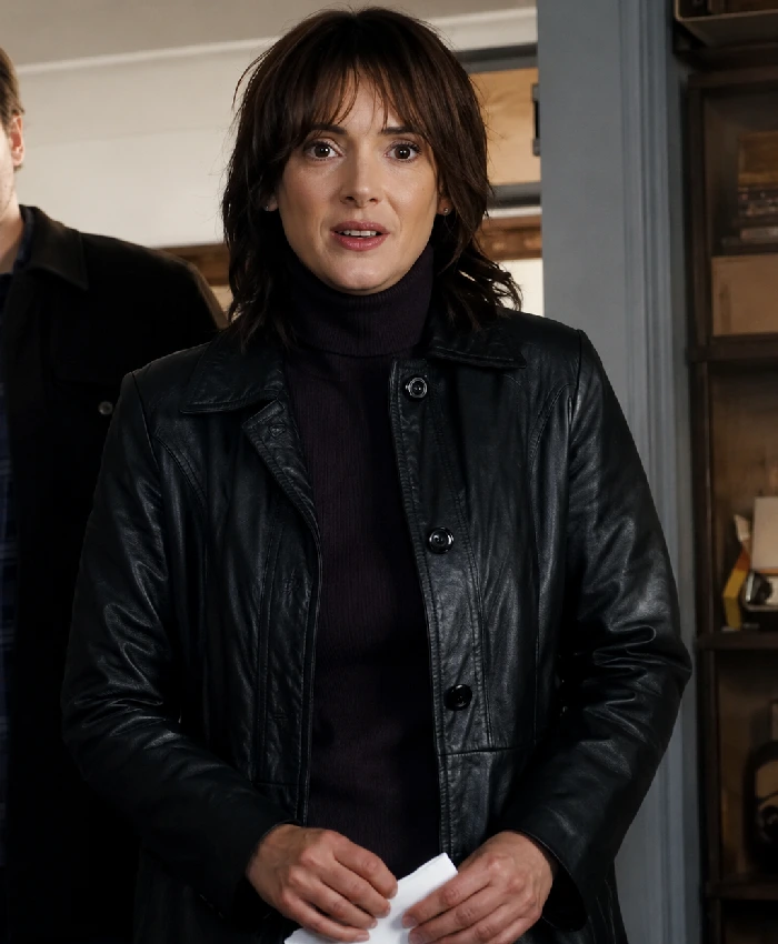 Joyce Byers Stranger Things Season 01 Winona Ryder Leather Coat