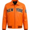 Knicks x Kith x Avirex Porsche 911 Orange Jacket Front