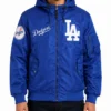 LA Dodgers Historic L-2B Hooded Bomber Jacket Front