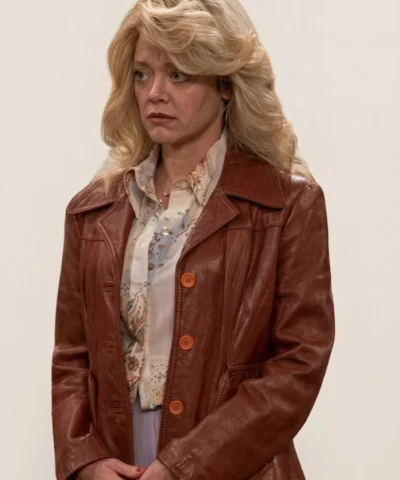 Laurie Forman That 70s Show Lisa Robin Kelly Brown Leather Jacket