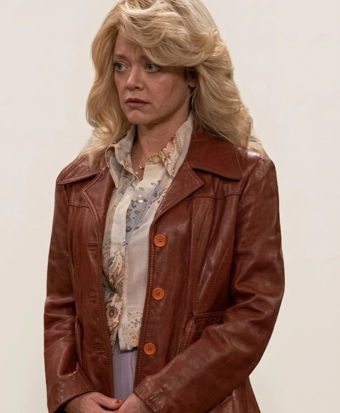 Laurie Forman That 70s Show Lisa Robin Kelly Brown Leather Jacket
