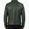 Shop Mens Lavendard Green Leather Biker Jacket