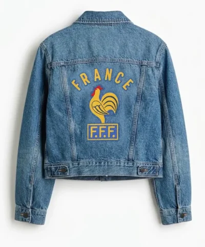 Levis X France World Cup Blue Denim Jacket For Men and Women
