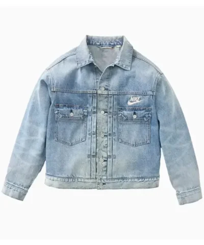 Levis x Nike Trucker Blue Cropped Denim Jacket