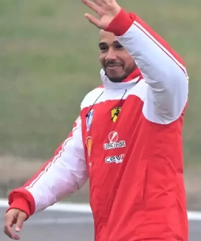 Lewis Hamilton Ferrari F1 SF 26 2026 Red and White Racing Jacket