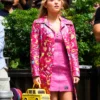 Lexi Minetree TV Series Elle 2026 Butterfly Pink Printed Coat 