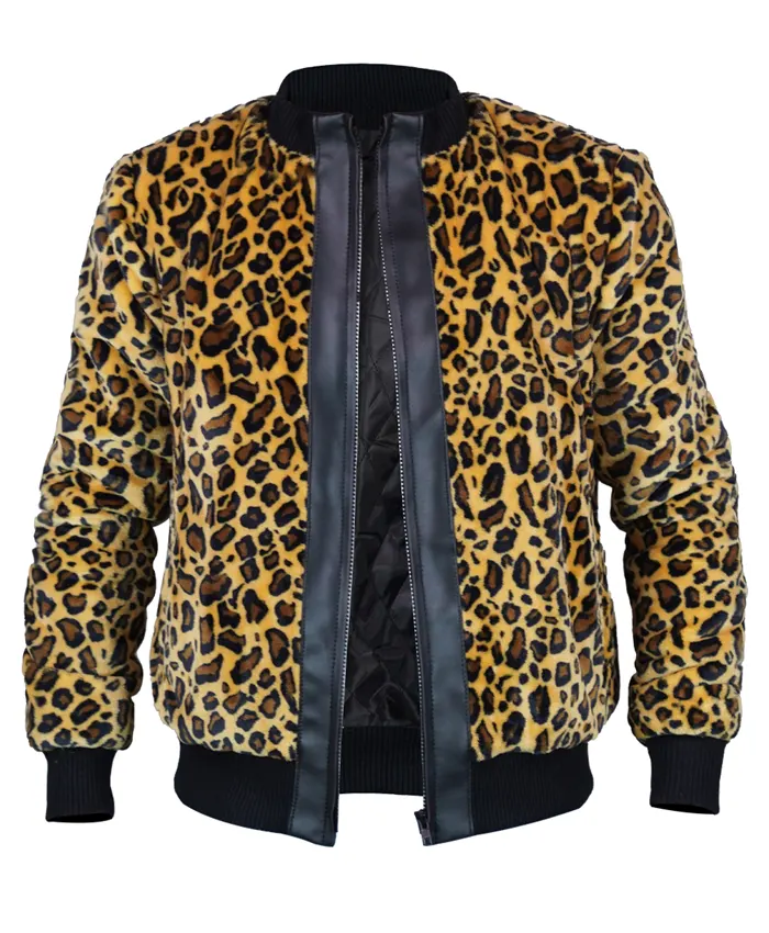 Lisa Rinna TV Series The Traitors Shearling Leopard Print Jacket