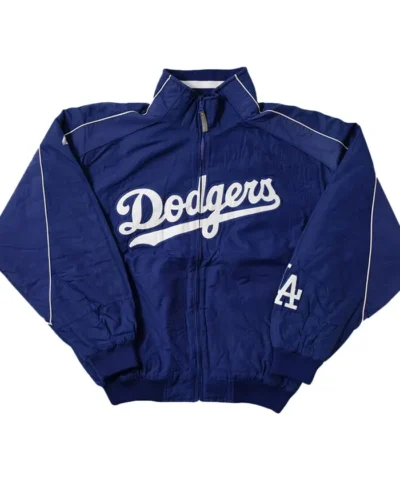 Los Angeles Dodgers Vintage Bomber Zip Jacket For Sale