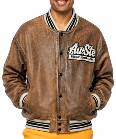Love Island UK S13 Samraj Toor Leather Jacket Front