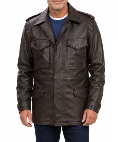 M65 Field Real Leather Jacket Front