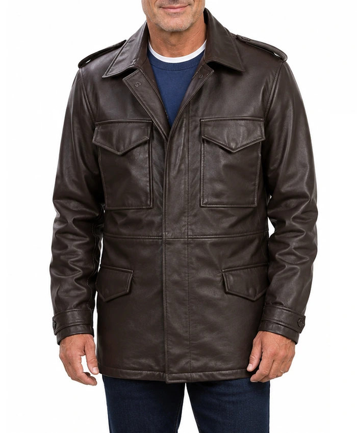 M65 Field Real Leather Jacket Front