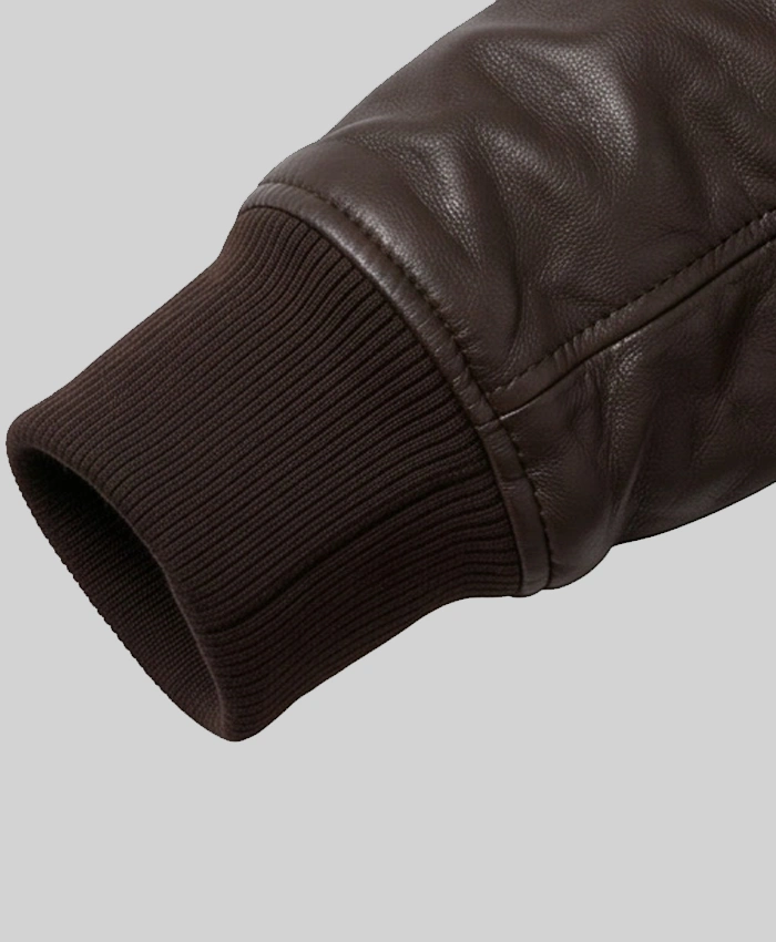 MA-1 Aviator Women Brown Sheepskin Jacket