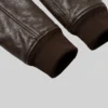 MA-1 Flight Dark Brown Lambskin Leather Jacket Men