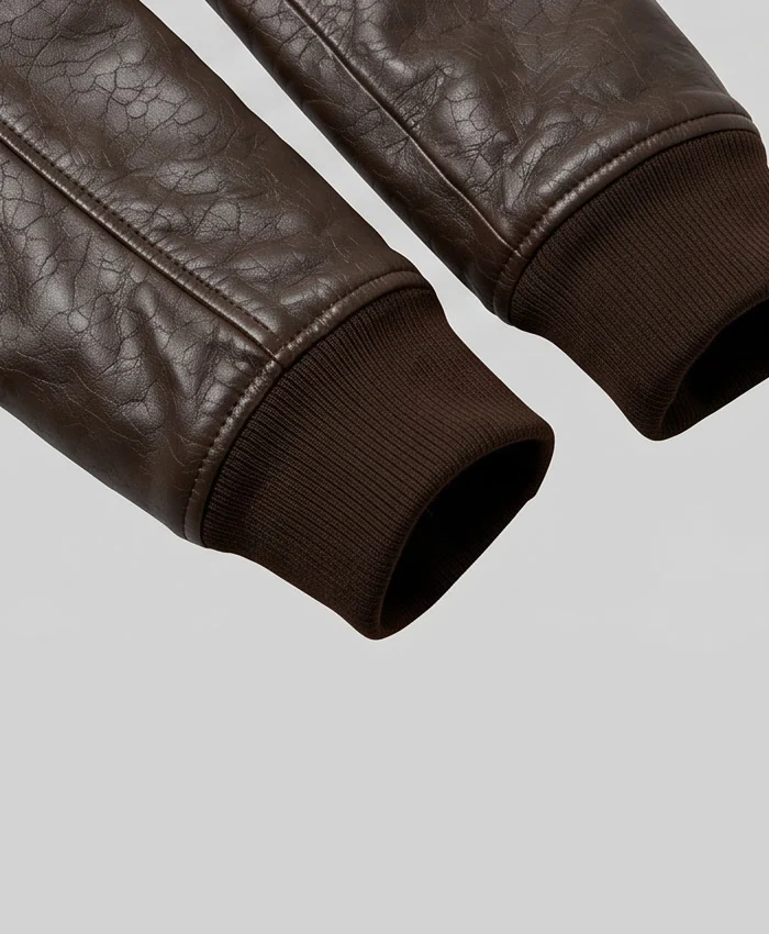 MA-1 Flight Dark Brown Lambskin Leather Jacket Men