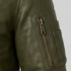 MA-1 Heritage Genuine Leather Flight Jacket Olive Green