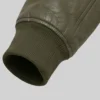 MA-1 Lambskin Leather Bomber Jacket For Womens