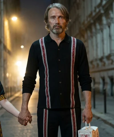 Mads Mikkelsen Dust Bunny Two Piece Black Suit