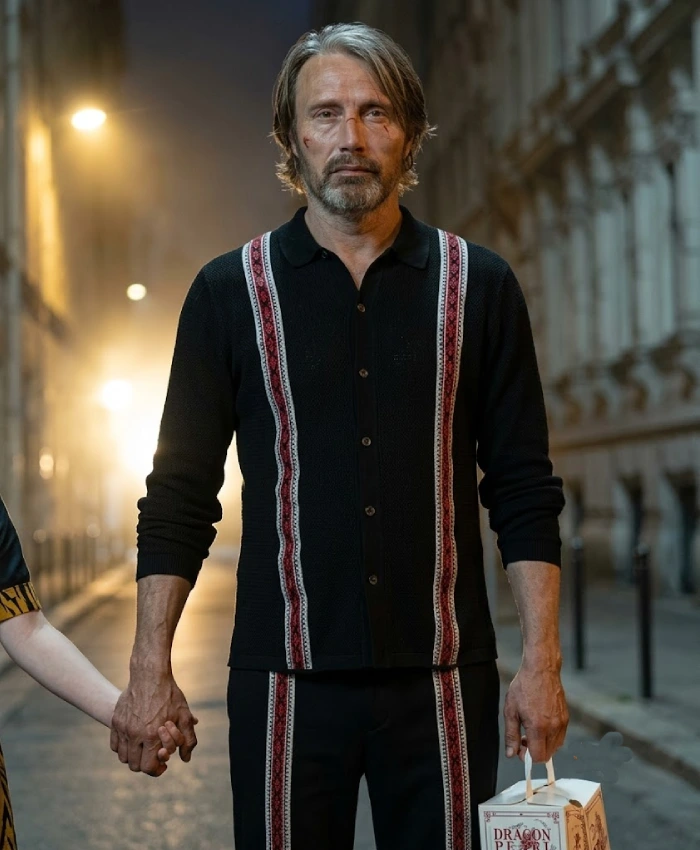 Mads Mikkelsen Dust Bunny Two Piece Black Suit