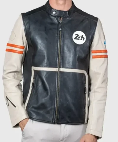 Mans Karl 24H Leather Jacket Front