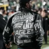 Meek Mill Philadelphia Eagles Black Leather Jacket back