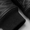 Men Black Cowhide Leather MA-1 Flight Jacket