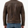 Vintage Distressed Leather Motorcycle Jacket for men