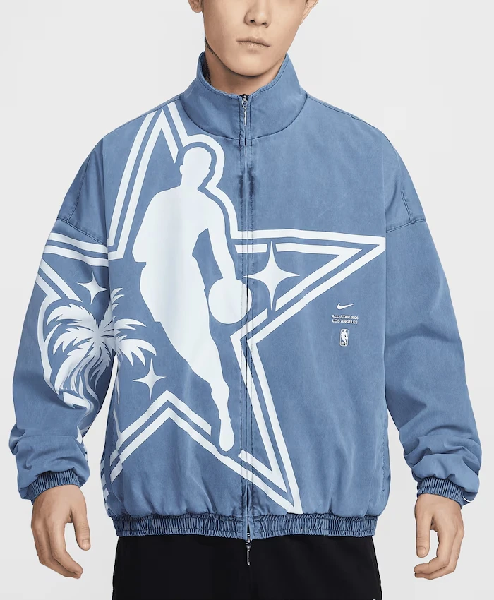 Mens 2026 NBA All Star Game Nike Blue Standard Issue On Court Game Jacket