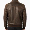 Mens Brown Distressed Motorcycle Jacket