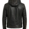 Mens Distressed Black Leather Jacket