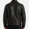 Mens Gatsby Distressed Black Leather Jacket