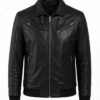 Mens Biker Legacy Black Leather Jacket