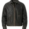 Mens Vintage Distressed Oversized Leather Jacket