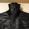 Miley Cyrus Max Azria Cropped Black Leather Jacket For Men And Women