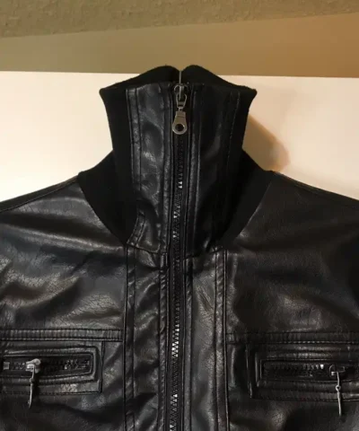 Miley Cyrus Max Azria Cropped Black Leather Jacket For Men And Women
