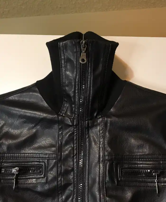Miley Cyrus Max Azria Cropped Black Leather Jacket For Men And Women