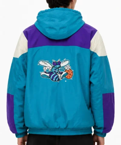 NBA Charlotte Hornets 90s Hooded Jacket Back