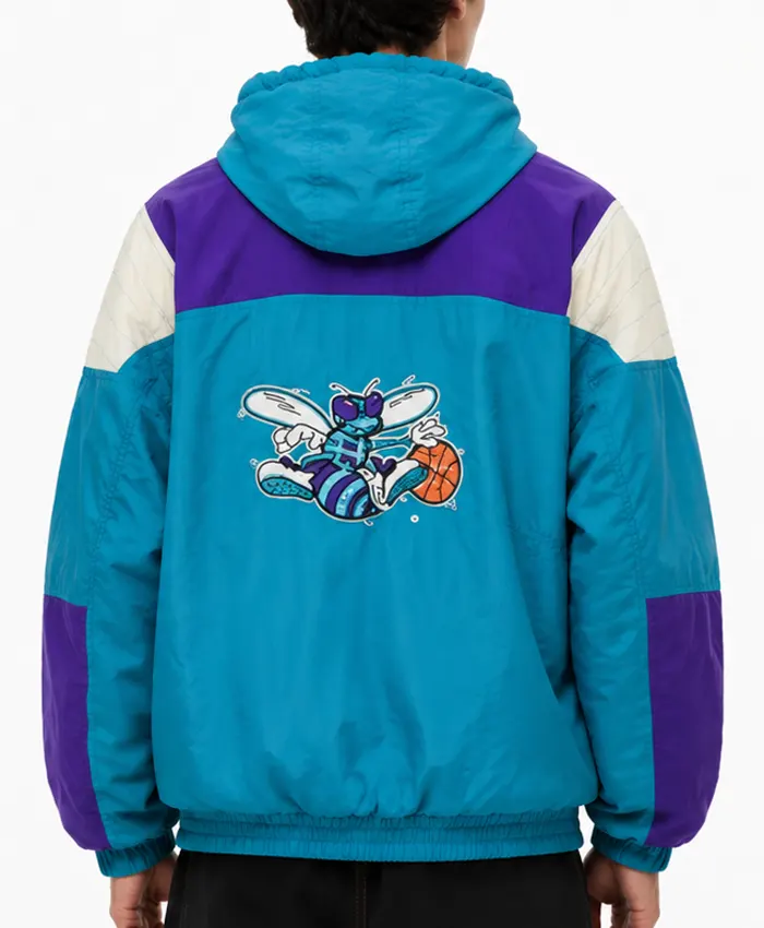 NBA Charlotte Hornets 90s Hooded Jacket Back