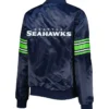 NFL Seattle Seahawks Starter Satin Blue Varsity Jacket For Sale