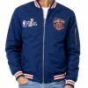 NY Knicks JH Design 2026 NBA Finals Champions Blue Bomber Jacket Front
