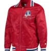 New England Patriots Captain Red Varsity Satin Jacket